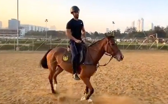 Vicky Kaushal shares glimpse from horse riding session, says 'Back to Basics'