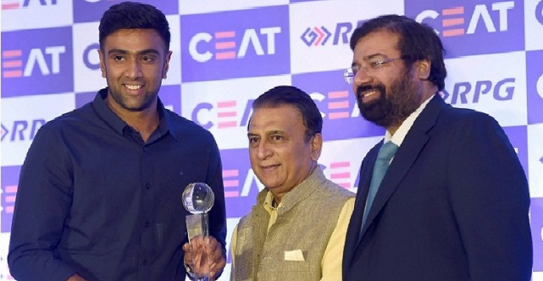 Ashwin receives International Cricketer of the Year award